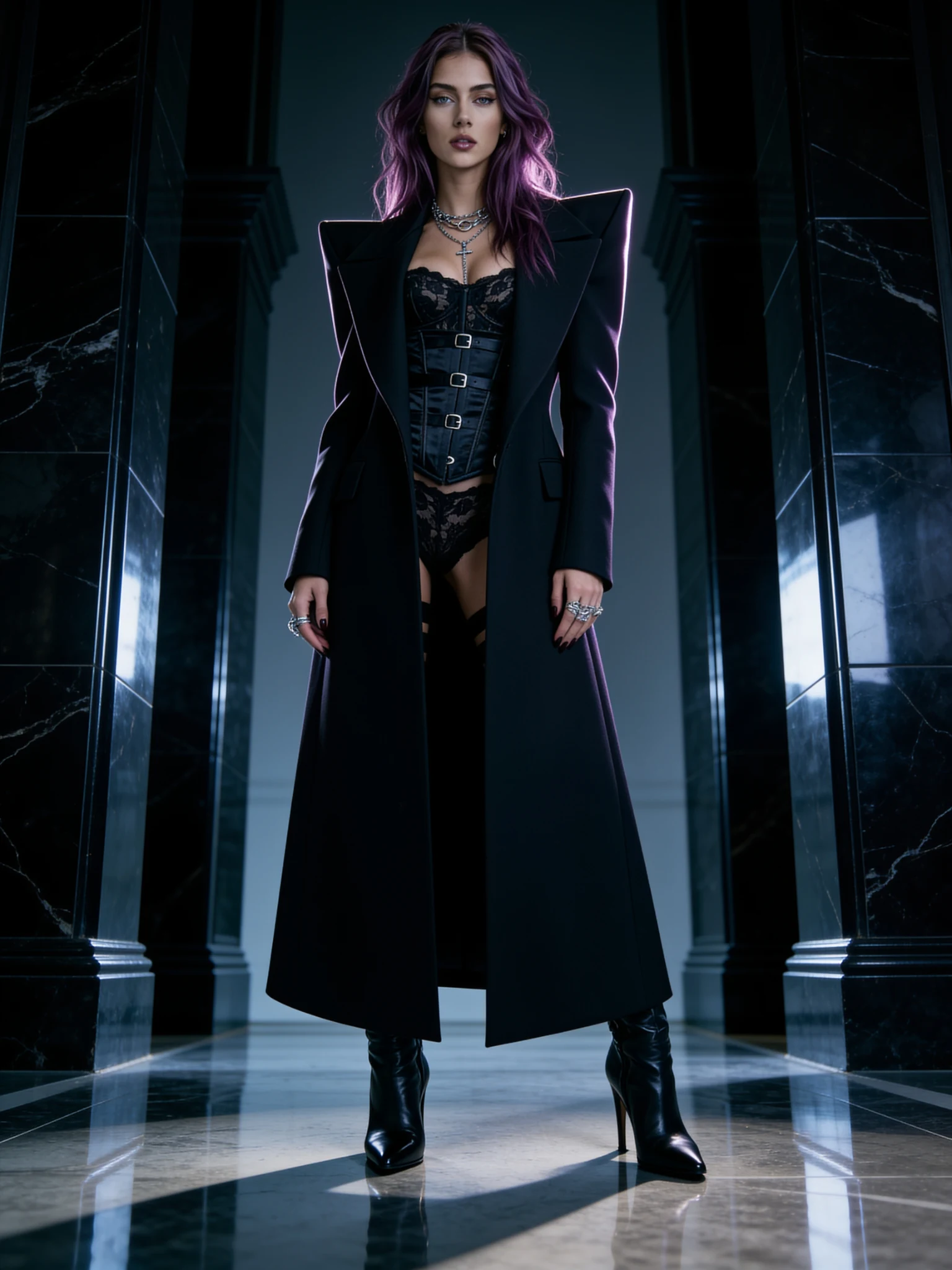 Lexii Storm in a dark editorial fashion world
